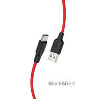 Hoco Hoco X21 Plus USB-A -> USB-C kábel 1m piros (HC711922)