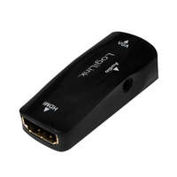 LogiLink LogiLink HDMI-A anya - VGA HD15 anya adapter 3.5mm stereo jack csatlakozóval fekete (CV0108)