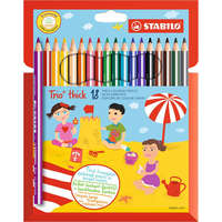 STABILO Stabilo TRIO háromszögletű vastag színes ceruza készlet 18 szín (203/18-01)