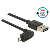 DeLock Delock EASY USB 2.0 Type-A -> Micro Type-B ívelt kábel 0,5m fekete (83849)