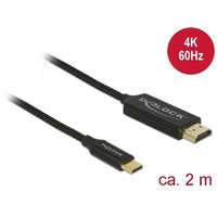 DeLock Delock USB Type-C koax kábel HDMI-hoz (DP Alt Mode) 2m (84905)