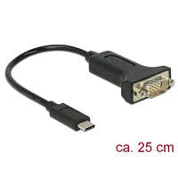 DeLock Delock USB Type-C -> 1 db soros DB9 RS-232 adapter (63908)