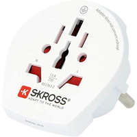 SKROSS Skross hálózati csatlakozó adapter (240V / 16000mA, földelt, utazótöltő) fehér (1.500211-E)