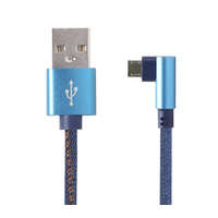 Gembird Gembird Premium Micro-USB (derékszögben hajlított) - USB-A kábel 1m kék (CC-USB2J-AMmBML-1M-BL)
