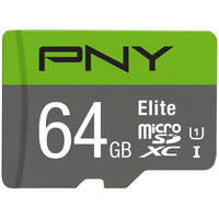 PNY 64GB microSDXC PNY Elite U1 + adapter (P-SDUX64U185GW-GE)