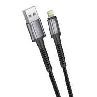 Foneng Foneng X83 USB-A - Lightning töltőkábel 1m fekete-ezüst (6970462518471)