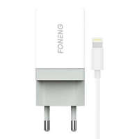 Foneng Foneng K210 hálózati töltő + USB-A -Lightning kábel fehér (K210 iPhone)
