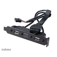 AKASA Akasa USB 3.1 Gen 1 Type-C x 1 és USB 2.0 Type-A x 2 hátlapi panel (AK-CBUB53-40BK)