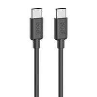 Budi Budi USB-C - USB-C adat- és töltőkábel 1.2m fekete (230TT)