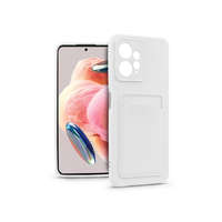 Haffner Haffner Card Case Xiaomi Redmi Note 12 4G szilikon tok kártyatartóval fehér (PT-6728)