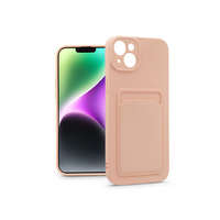 Haffner Haffner Card Case Apple iPhone 14 Plus szilikon tok kártyatartóval pink (PT-6736)