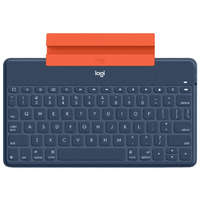 Logitech Logitech Keys-to-Go Bluetooth-os kék billentyűzet narancssárga iPhone-állvánnyal UK kiosztás (920-010060)