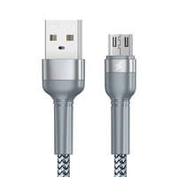 Remax Remax Jany Alloy USB-A - MicroUSB kábel 2.4A 1m ezüst (RC-124a silver)