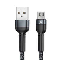 Remax Remax Jany Alloy USB-A - MicroUSB kábel 2.4A 1m fekete (RC-124m black)