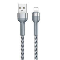 Remax Remax Jany Alloy USB-A - Lightning kábel 2.4A 1m ezüst (RC-124i silver)