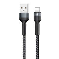 Remax Remax Jany Alloy USB-A - Lightning kábel 2.4A 1m fekete (RC-124i black)