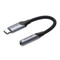 Vention Vention 3.5mm jack - USB-C adapter 0.1m fekete-ezüst (BGJHA)