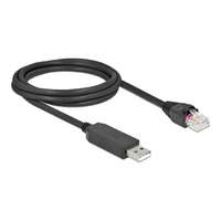 DeLock Delock USB 2.0 -> RS-232 RJ45 apa soros kábel 2m fekete (8564161203)