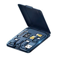 Remax Remax RP-W59 vezeték nélküli töltő + USB-A - MicroUSB - Lightning adapter 15W kék
