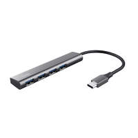 Trust Trust Halyx USB-C csatlakozós, 4 Portos USB-A 3.2 Gen1 Hub szürke (24948)