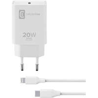 Cellularline Cellularline 1xUSB-C hálózati adapter + USB-C-Lightning kábel fehér (ACHIPHKITC2LMFI20W)