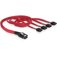 DeLock Delock mini SAS36 tűs - 4db SATA kábel 50cm piros (83057)