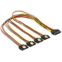 DeLock Delock 15 pin-es SATA kábel > 15 pin-es SATA tápcsatlakozó kimeneti 4 x egyenes 50 cm (60158)