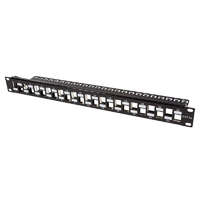 LogiLink Logilink 19" Patch panel 24 Cat.6A keystone jack csatlakozóhoz 1U fekete (NK4048)