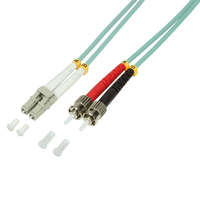 LogiLink Logilink Fiber duplex patch kábel OM3 50/125 LC-ST 2m aqua (FP3LT02)