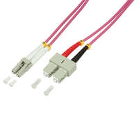 LogiLink Logilink Fiber duplex patch kábel OM4 50/125 LC-SC 0,5m lila (FP4LS00)