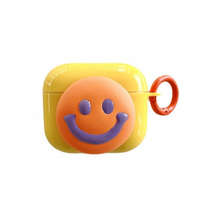 Cellect Cellect Airpods 1/2 Smile szilikon tok, narancssárga (AIRPODS-FUNNY-SMILE)