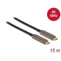 DeLock Delock Aktív optikai video kábel USB-C csatlakozóval 4K 60 Hz 15 m (84104)
