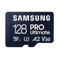 Samsung 128GB Samsung microSDXC PRO Ultimate CL10 U3 A2 V30 memóriakártya + kártyaolvasó (MB-MY128SB/WW)