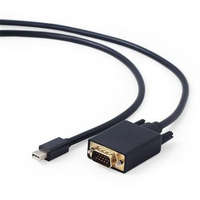 Gembird Gembird Mini DisplayPort -> VGA M/M video jelkábel 1.8m fekete (CC-mDPM-VGAM-6)