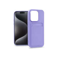 Haffner Haffner Card Case Apple iPhone 15 Pro szilikon tok kártyatartóval lila (PT-6848)
