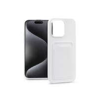 Haffner Haffner Card Case Apple iPhone 15 Pro Max szilikon tok kártyatartóval fehér (PT-6849)