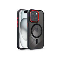 Haffner Haffner Edge Mag Cover Apple iPhone 15 szilikon tok fekete-piros-átlátszó (PT-6832)