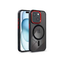 Haffner Haffner Edge Mag Cover Apple iPhone 15 Plus szilikon tok fekete-piros-átlátszó (PT-6834)