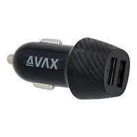 AVAX AVAX CC301B CARLY 2x USB-A 12W autós töltő fekete