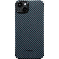 Pitaka Pitaka MagEZ Case 4 Twill 1500D Apple iPhone 15 Plus MagSafe rögzítéssel fekete-kék (129442)