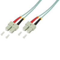 LogiLink Logilink Fiber duplex patch kábel OM3 50/125 SC-SC aqua 0,5m (FP3SC00)