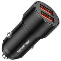 Borofone Borofone BZ19 dupla USB portos szivargyújtó töltő fekete