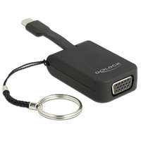 DeLock Delock USB Type-C adapter VGA-hoz (DP Alt Mode) - kulcstartón (63941)