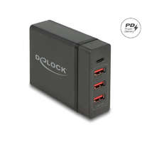DeLock Delock hálózati töltő 1 db USB Type-C PD + 3 db USB-A 60W + 12W (63974)