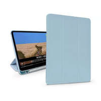 Devia Devia Leather Apple iPad 10.2 (2019/2020/2021) tablet védőtok on/off funkcióval, érintőtoll tartóval kék (ST357756)