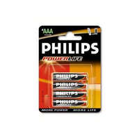 Philips Philips Alkáli 1.5V AAA Ceruza elem PowerLife 4db (LR03P4B/10)