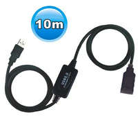 Wiretek Wiretek USB A-A aktív hosszabbító kábel 10m (VE594)