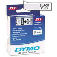 DYMO DYMO "D1" Feliratozógép szalag 24 mm x 7 m fekete-víztiszta (53710)
