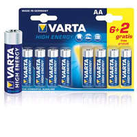 Varta Varta Alkáli elem AA/LR6 1.5 V High Energy (6+2db/csomag) (VARTA-4906SO)