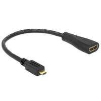 DeLock Delock 65391 micro HDMI - D male > 19 pin HDMI - A female 23 cm kábel